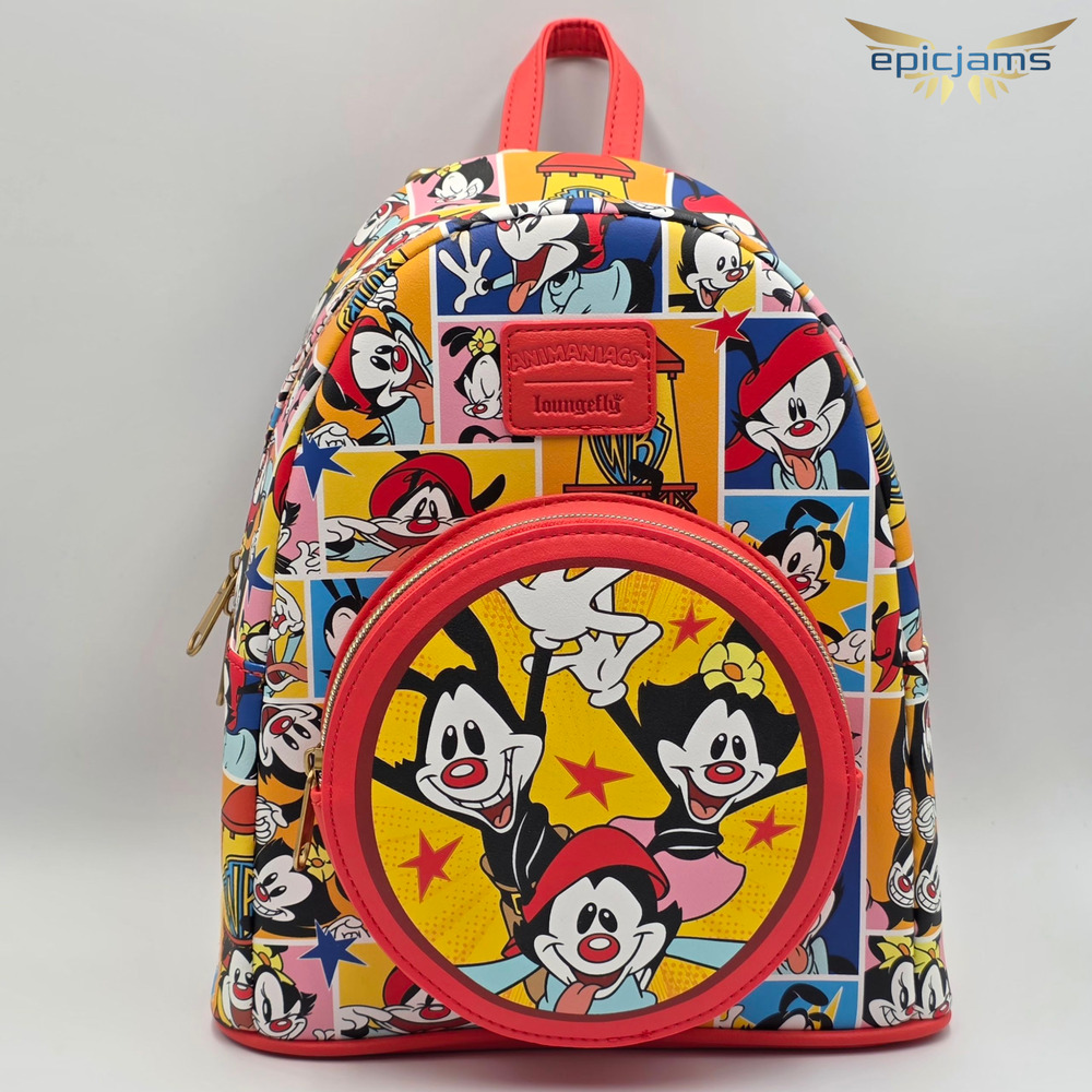 Loungefly Animaniacs Character Grid Mini Backpack New